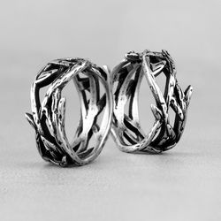 thorns ring stainless steel thorn crown ring blackthorn ring oliver branch ring rings for men women punk ring