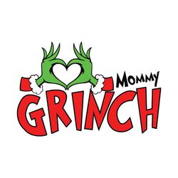 funny mommy grinch heart svg