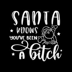 santa knows you have been a bitch svg