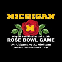 michigan rose bowl game svg digital download