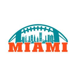 miami football skyline svg digital download