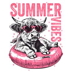 highland cow meme summer vibes png digital download files