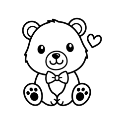 baby bear outline svg cut file for cricut silhouette cute teddy bear baby shower boy