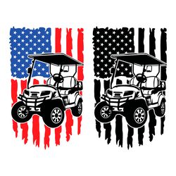 patriotic us flag golf cart svg digital download files