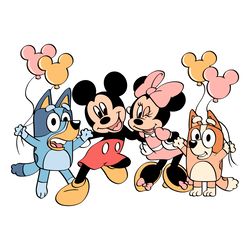 bluey and mickey friends disney svg digital download files