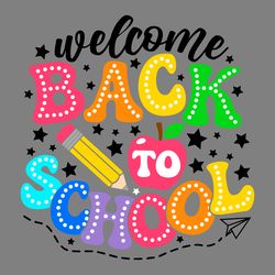 retro welcome back to school student back svg
