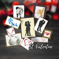 valentine cross stitch patterns, pdf easy pattern, valentine's gift cards