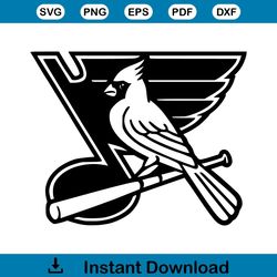 st louis blues cardinals baseball hockey svg