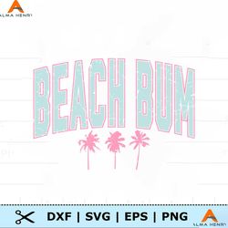 retro varsity summer beach bum sublimation, beach bum png, palm tree, bea