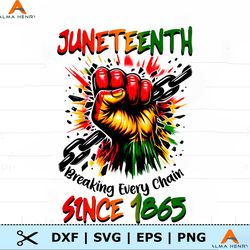 juneteenth breaking every chain png