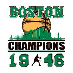 boston champions 1946 city skyline svg digital download files