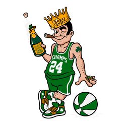 boston basketball champions leprechaun svg