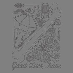 vintage good luck babe doodles svg digital download files