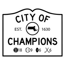 boston city of champions est 1630 svg digital download files