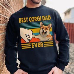best corgi dad ever men's sweatshirt, corgi sweatshirt for him, dog lover gift, corgi daddy crewneck, father's day gift