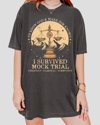 i survived mock trial challenge b classical conversations shirt, memory master shirt, homeschool shirt, cc tutor tee