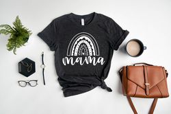 rainbow mama shirt, mothers day gift, gift idea for new mom, rainbow graphic t-shirt, baby shower tee