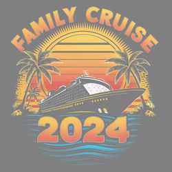 retro vacation family cruise 2024 png digital download files