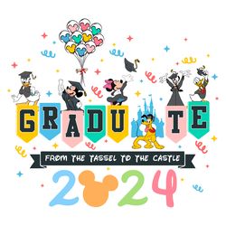 mouses and friend graduate 2024 svg digital download files
