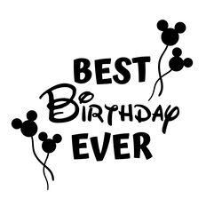 retro best birthday ever mickey balloons png