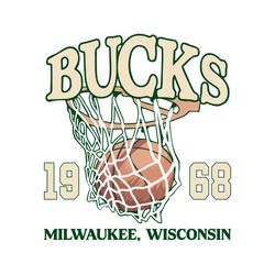 vintage milwaukee bucks basketball svg digital download