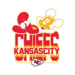 mickey mouse and kansas city chiefs football team svg