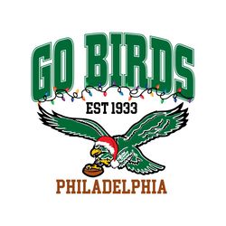 go birlds philadelphia christmas svg digital download