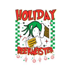 holiday beer meister grinch hand svg