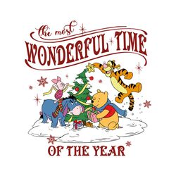 pooh disney most wonderful time of the year svg