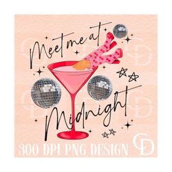 meet me at midnight png-new year png,disco ball png,y2k png,y2k new year png,2024 png,trendy png,retro png,new year subl