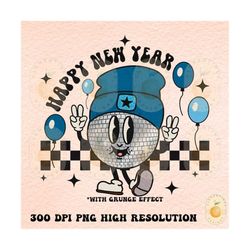 retro happy new year png-png,retro disco ball png,2023 png,kids new years png,retro holiday png,cute new years png,trend