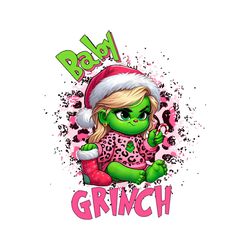 pink baby grinch boujee leopard png