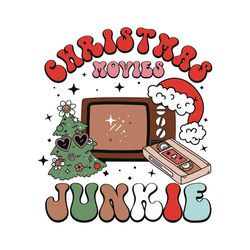 christmas movie junkie tv cassettes svg