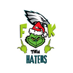 funny grinch fck them philadelphia eagles haters svg