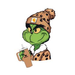 leopard boujee cartoon and stanley png