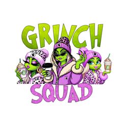 boujee leopard purple grinch squad png