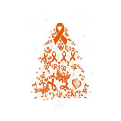 leukemia awareness christmas tree svg