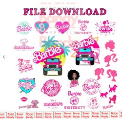 barbi logo, barb svg png jpg, princess silhouette, girl svg, sticker clipart, svg files, svg- jpg - png decal