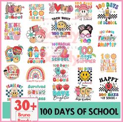 100 days of school png bundle, 100th day of school teacher png, 100 days smarter, teacher school png, 100 days png, gift