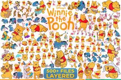 winnie the pooh svg bundle, tigger png, eeyore svg files for cricut and silhouette, piglet svg clipart digital download