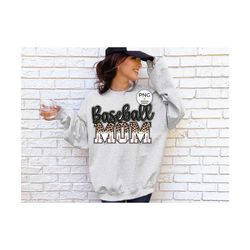 baseball mom png image, baseball black letter, sublimation designs download, transparent png