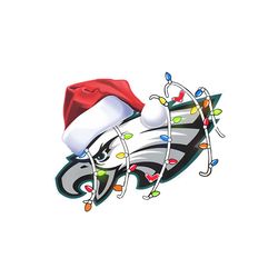 eagles with santa hat and christmas light png