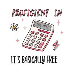 proficient in girl math calculator svg