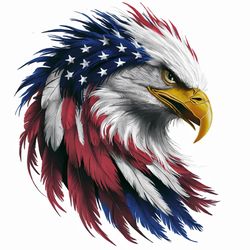 patriotic american bald eagle flag png digital download files