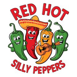red hot silly peppers music band svg digital download files