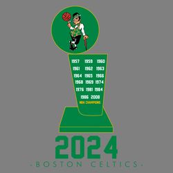 celtics boston 2024 basketball team trophy svg