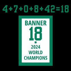 banner 18 time 2024 world champions svg digital download files