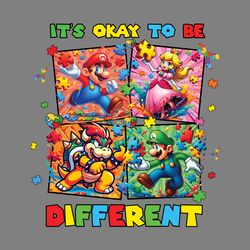 its okay to be different mario characters png