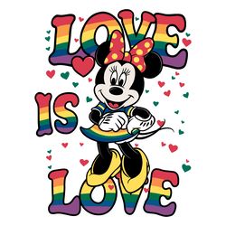 minnie mouse love is love pride month svg