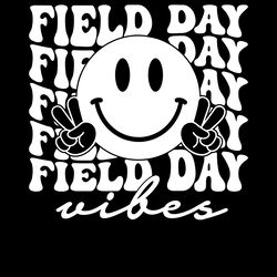 retro field day vibes smiley face png digital download files